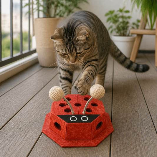 3in1 Interactive Ladybug Cat Puzzle Toy