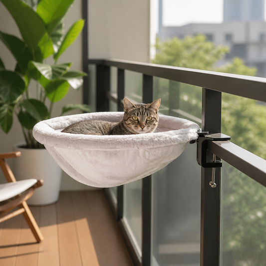 Premium Hanging Cat Hammock for Desks & Shelves