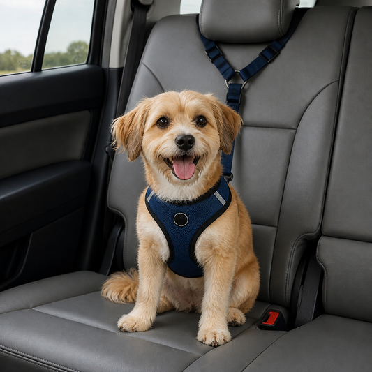 Adjustable Dog Seat Belt Harness for Safe and Comfortable Car Travel