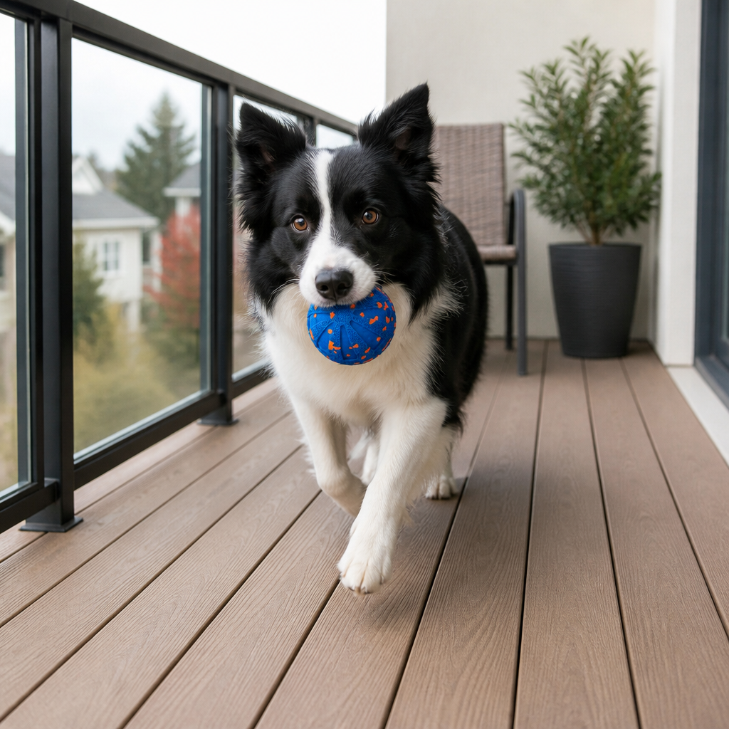 Interactive Rechargeable Dog Ball – Smart Rolling & Dental Chew Toy