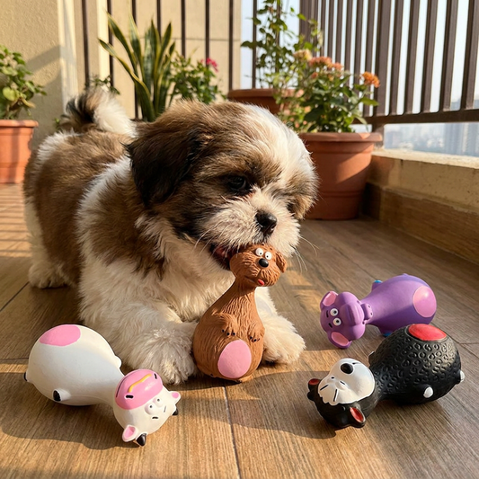 Durable Eco-Friendly Latex Squeaky Dental Dog Toy