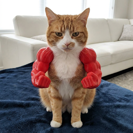 Muscle Arm Cat Costume Harness for Funny Pet Photos and Dress Up