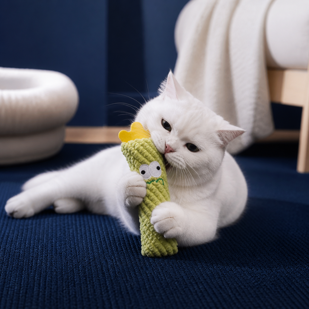 Catnip-Filled Cactus Teeth Cleaning Cat Toy