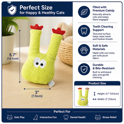 Catnip-Filled Cactus Teeth Cleaning Cat Toy