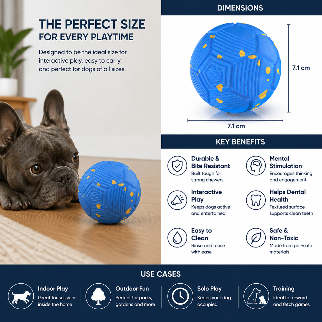 Eco-Friendly Bite-Resistant Smart Interactive Automatic Dog Ball