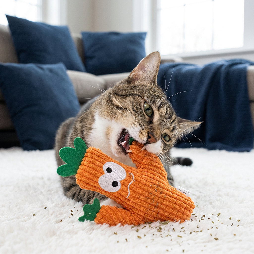 Catnip-Filled Cactus Teeth Cleaning Cat Toy