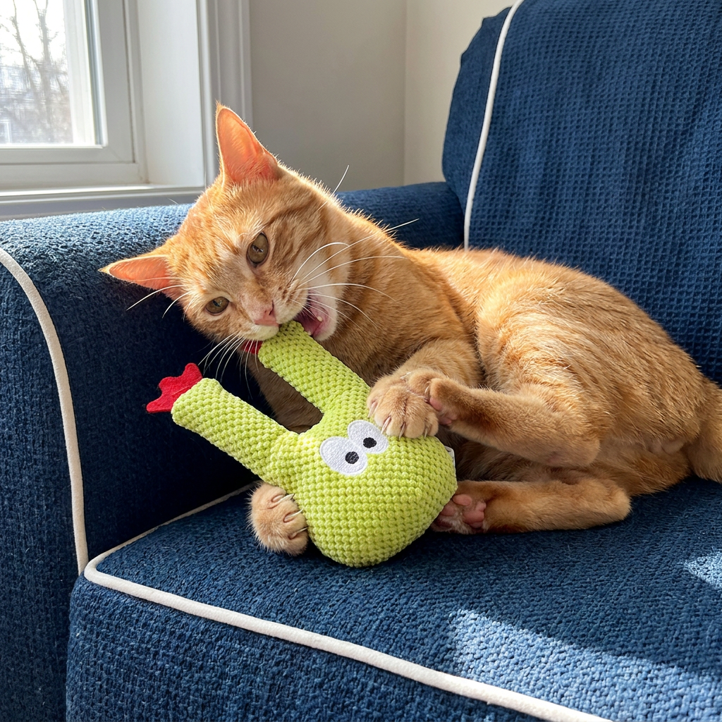 Catnip-Filled Cactus Teeth Cleaning Cat Toy