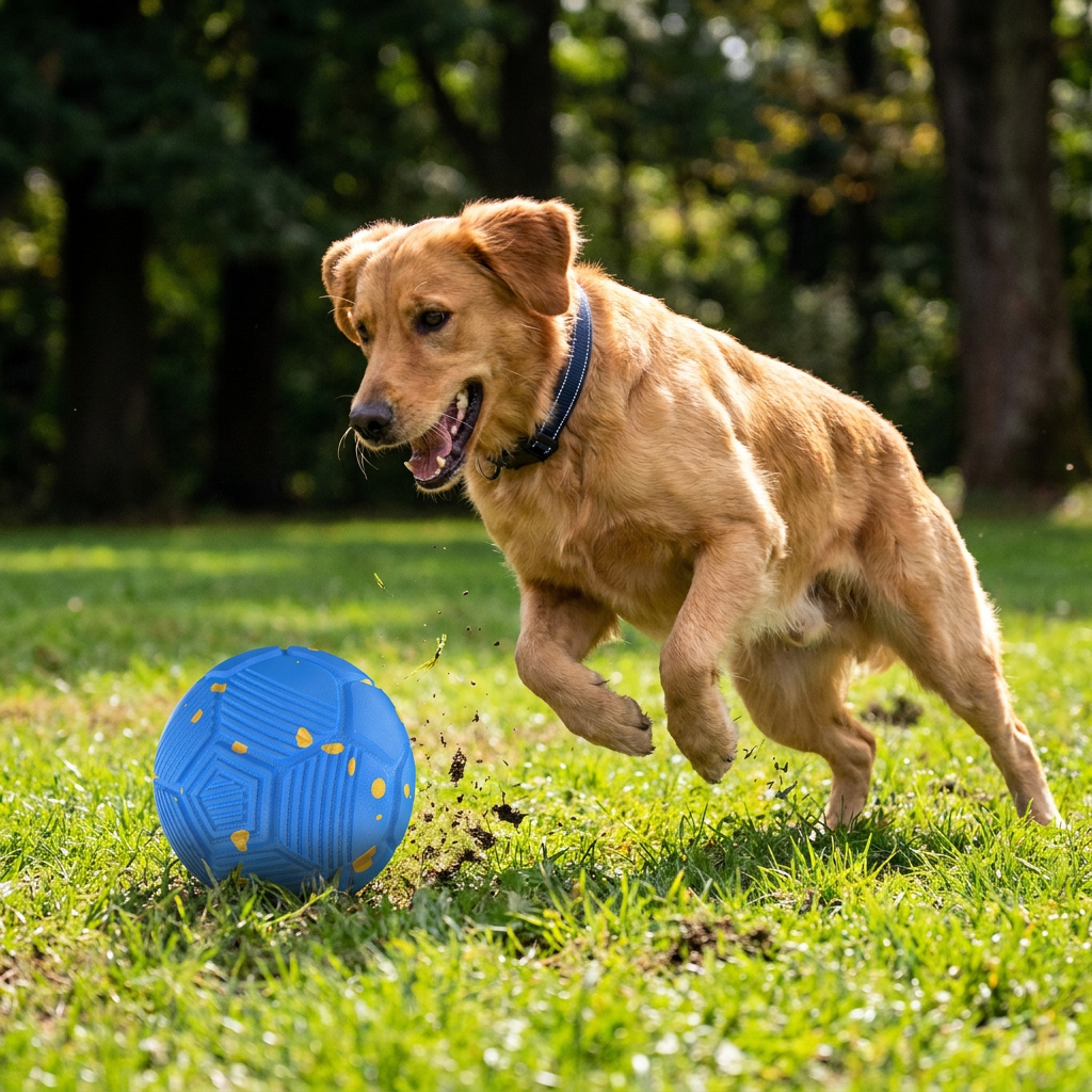 Eco-Friendly Bite-Resistant Smart Interactive Automatic Dog Ball