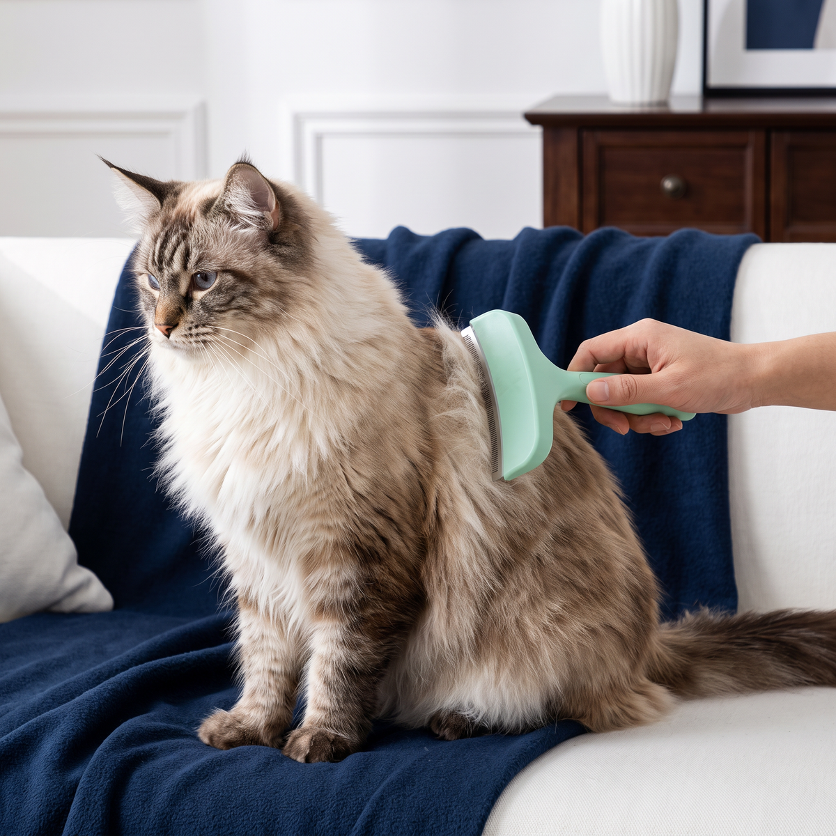 Cat Deshedding Undercoat Rake – Extra-Wide Grooming Tool for Loose Fur & Long Hair