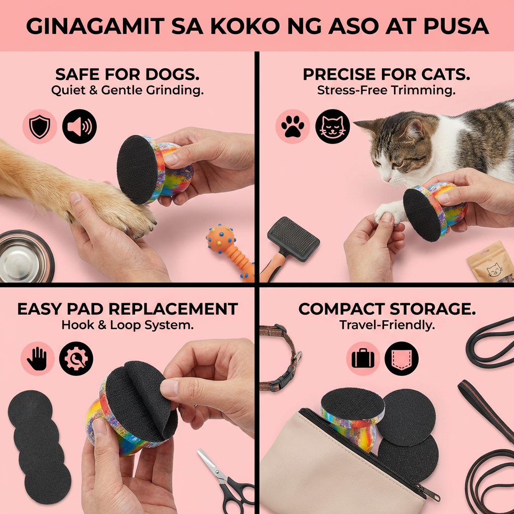 Pet Nail Grinder for Dogs & Cats – Safe & Easy Claw Trimmer