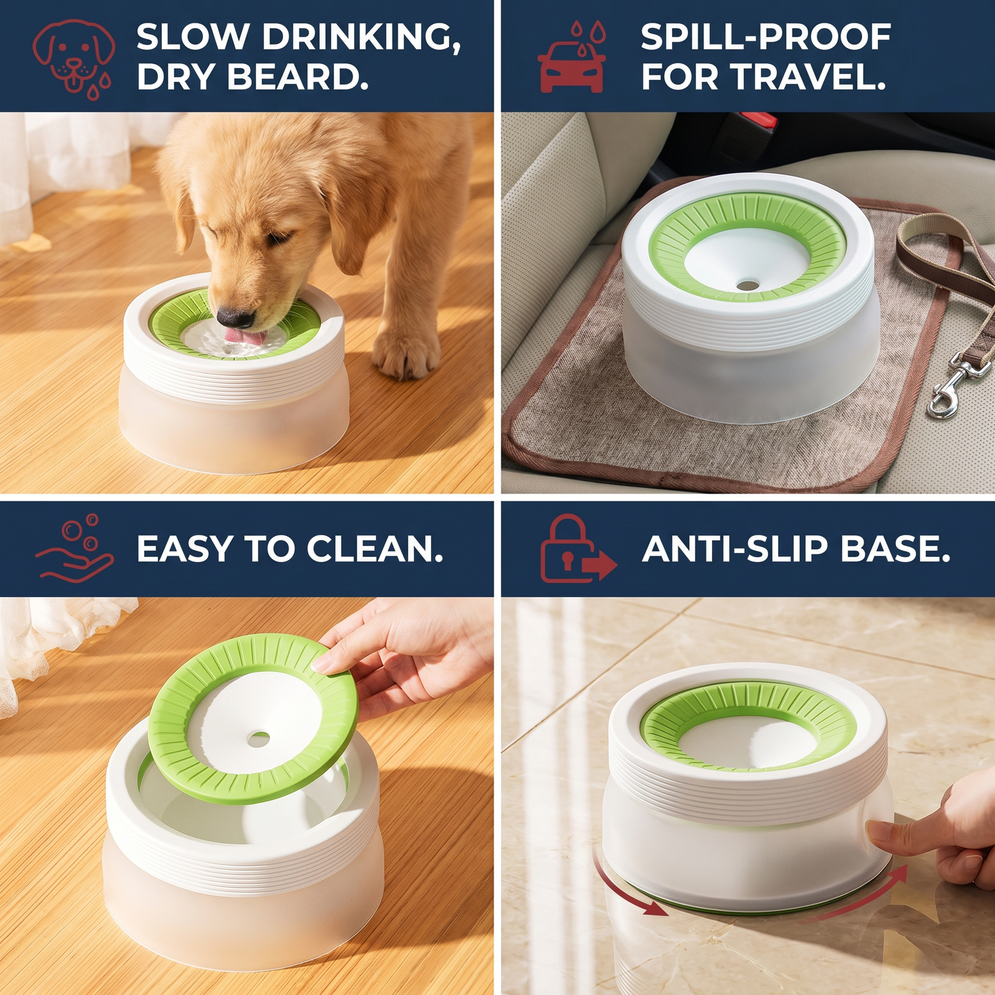 No-Spill Dog Water Bowl