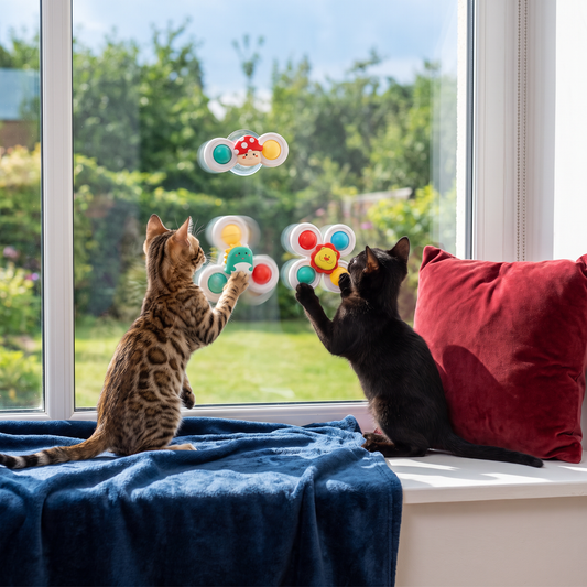 Interactive Cat Spinning Toys - Set of 3