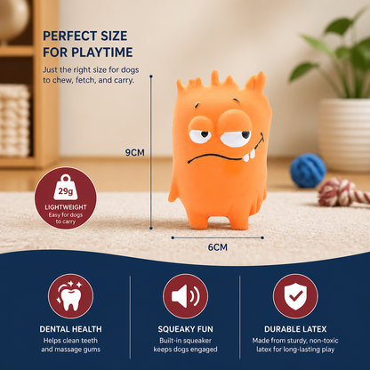 Durable Natural Monster Latex Dental Squeaky Dog Toy