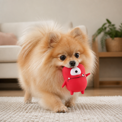 Durable Natural Monster Latex Dental Squeaky Dog Toy