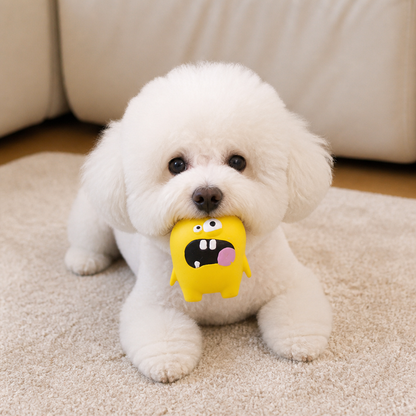 Durable Natural Monster Latex Dental Squeaky Dog Toy