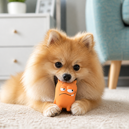 Durable Natural Monster Latex Dental Squeaky Dog Toy
