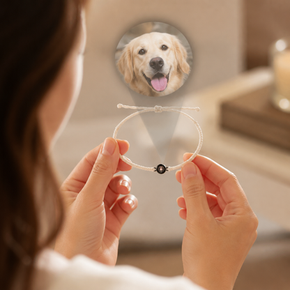 Personalized Pet Photo Projection Keepsake Bracelet