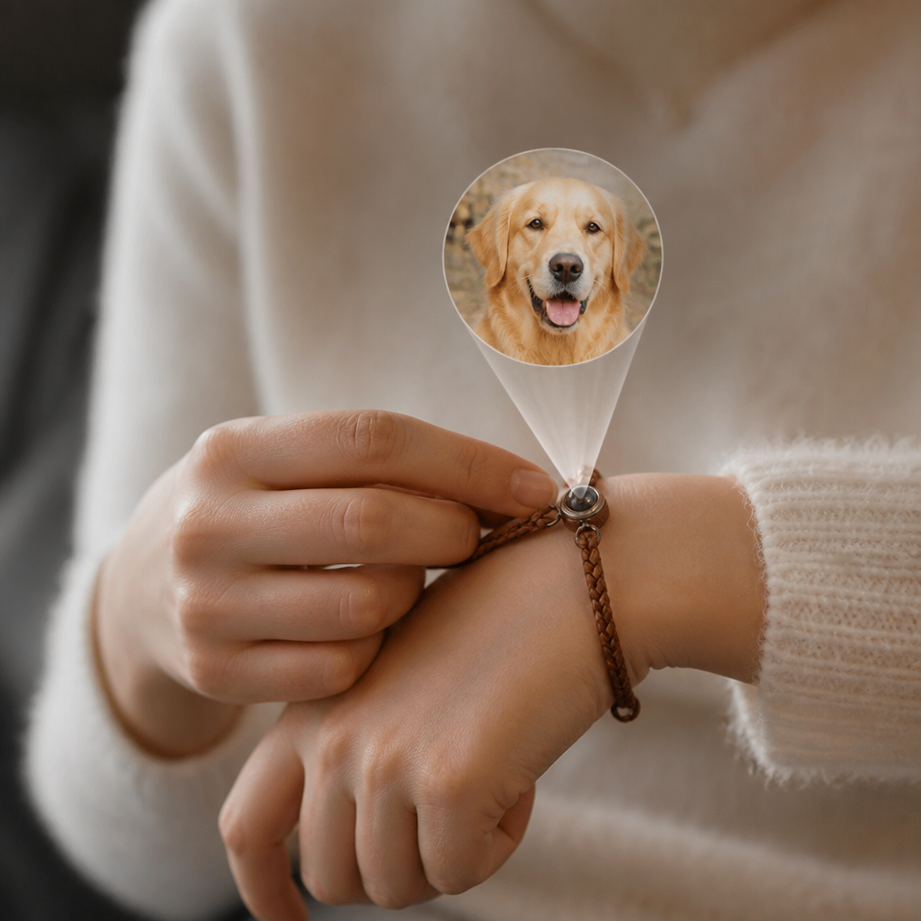 Personalized Pet Photo Projection Keepsake Bracelet
