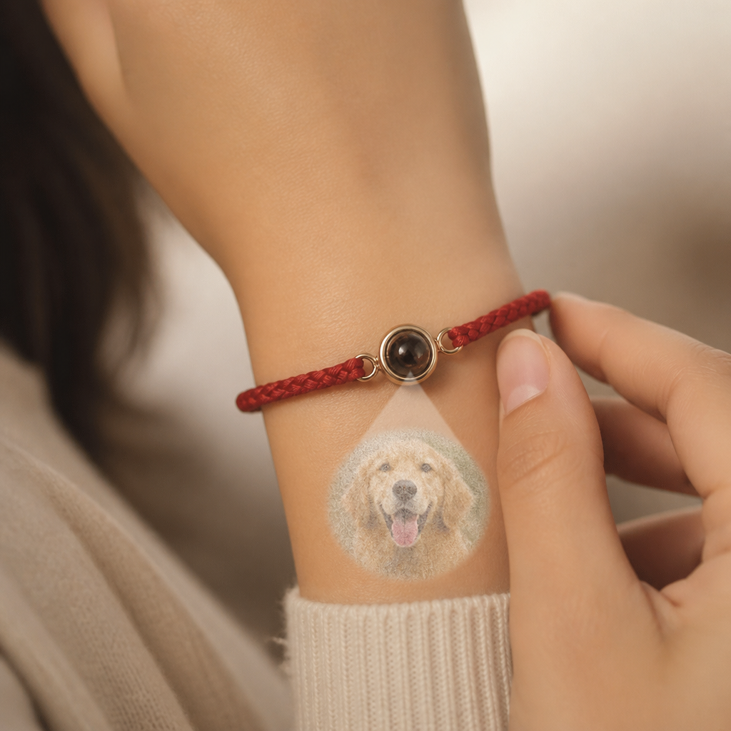 Personalized Pet Photo Projection Keepsake Bracelet