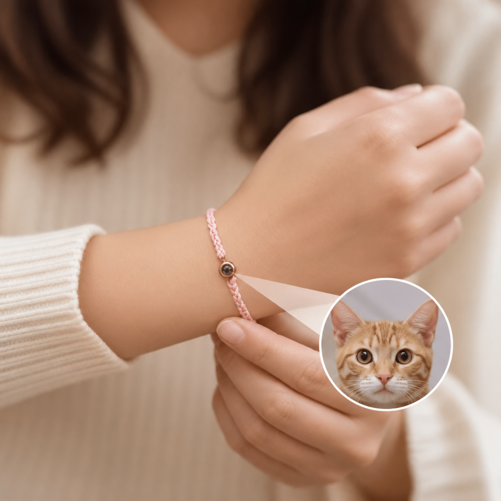 Personalized Pet Photo Projection Keepsake Bracelet