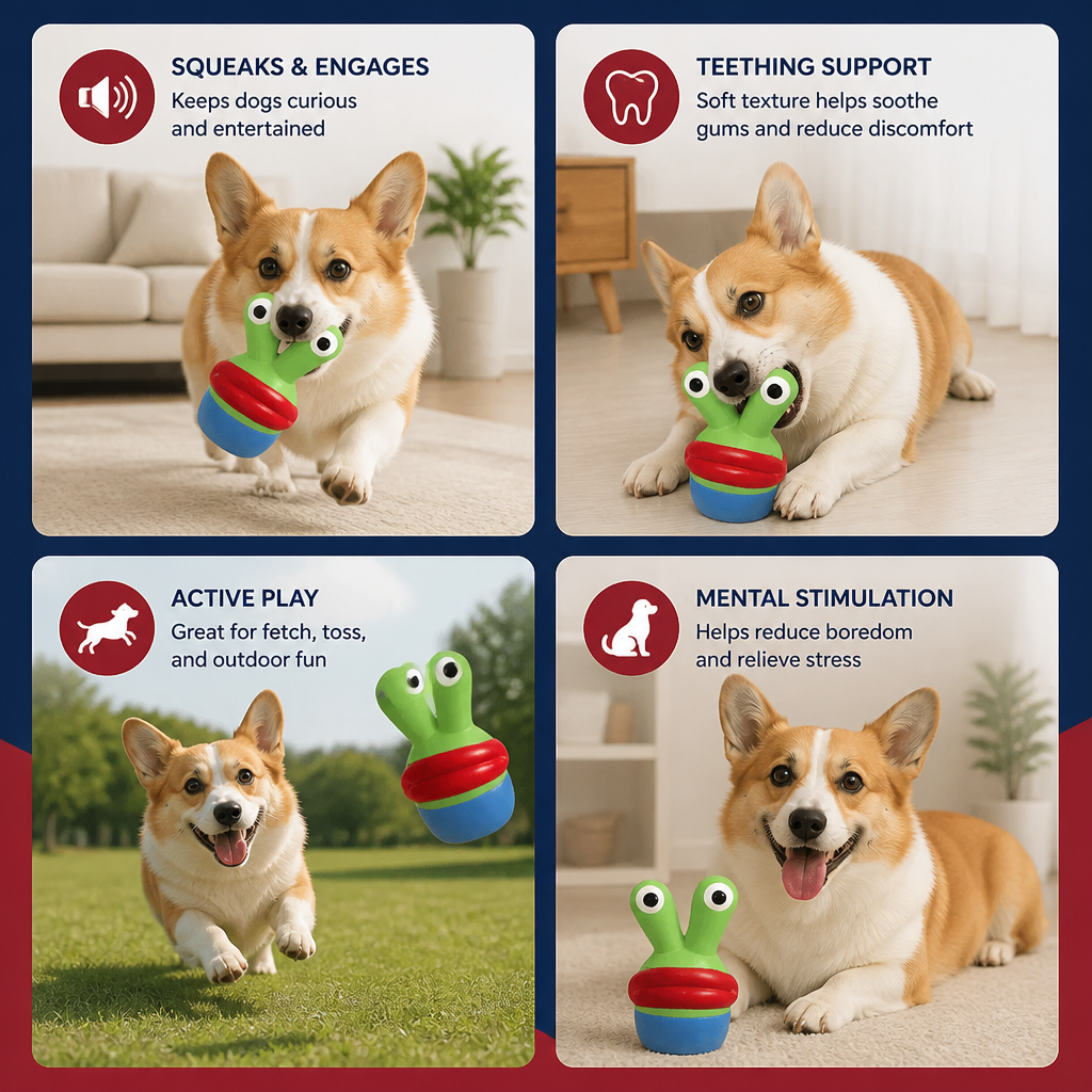 Interactive Chew & Squeak Puppy Toy