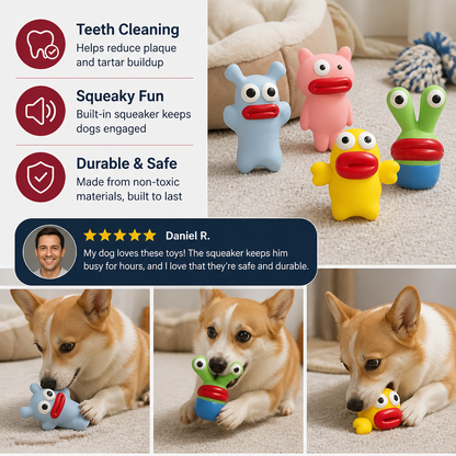 Interactive Chew & Squeak Puppy Toy