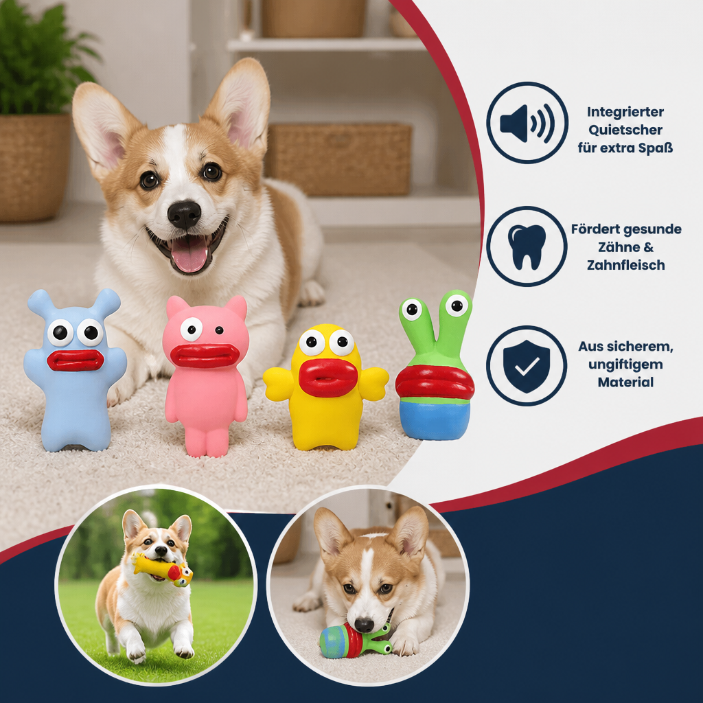 Interactive Chew & Squeak Puppy Toy