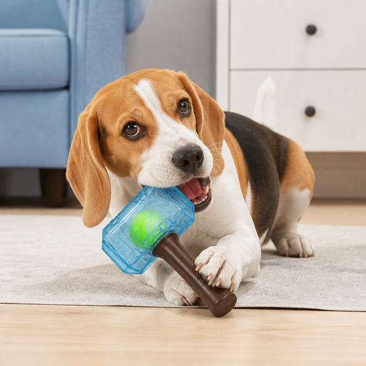 Durable Squeaky Hammer Chew Toy for Dogs