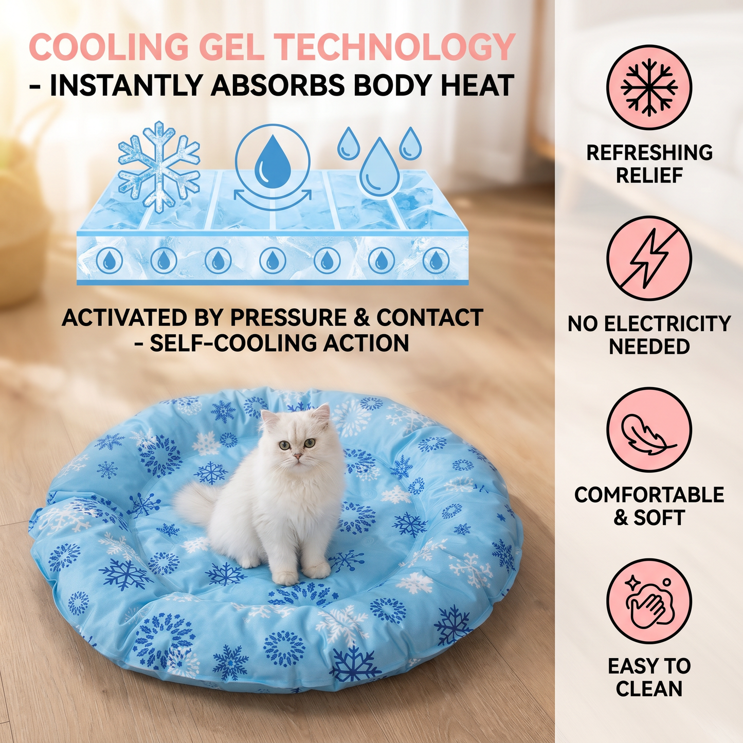 Practical Cooling Mat for Cats – Refreshing Summer Mat for Hot Days