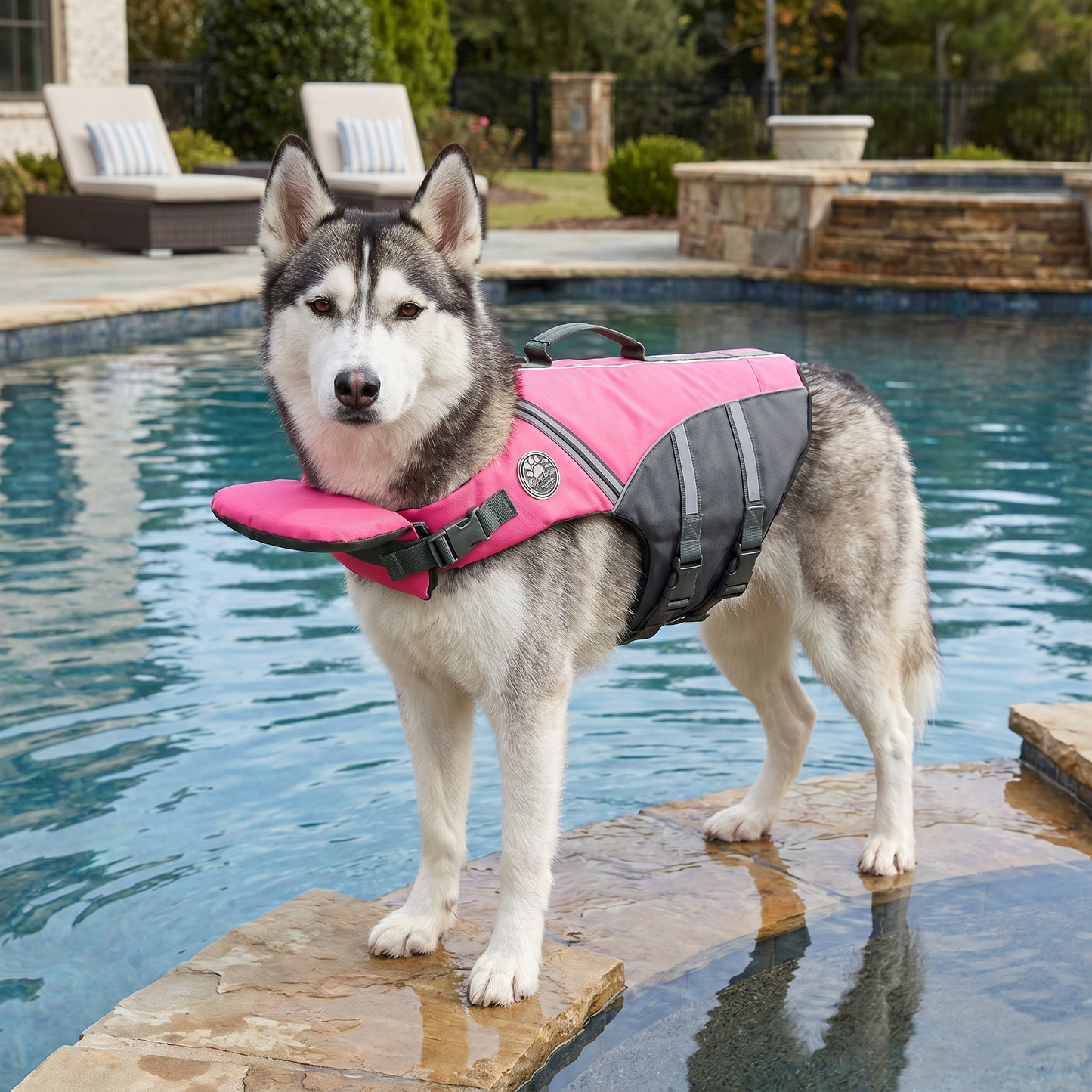 Dog Safety Swim Vest with Rescue Handle
