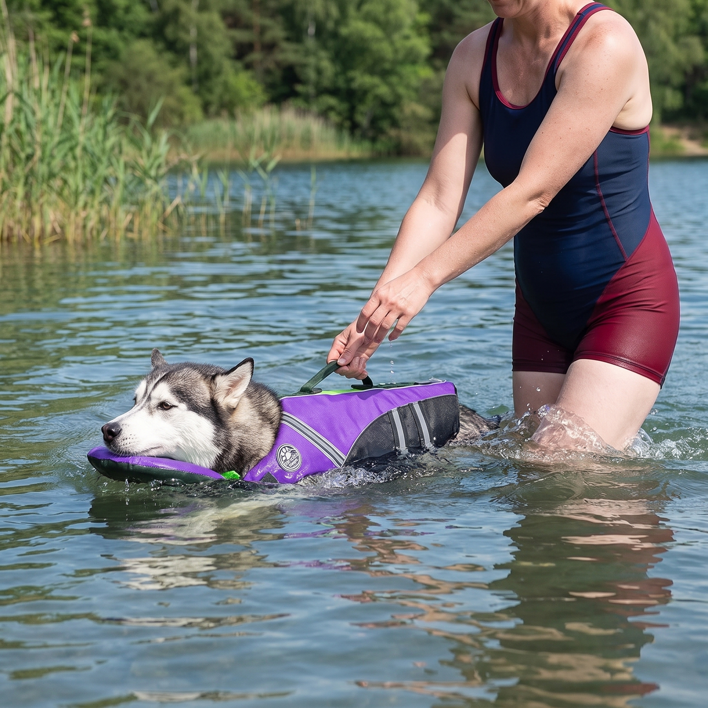 Dog Safety Swim Vest with Rescue Handle