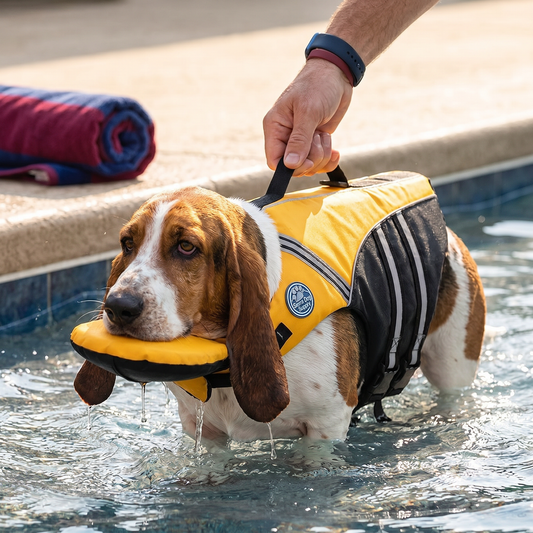 Dog Safety Swim Vest with Rescue Handle