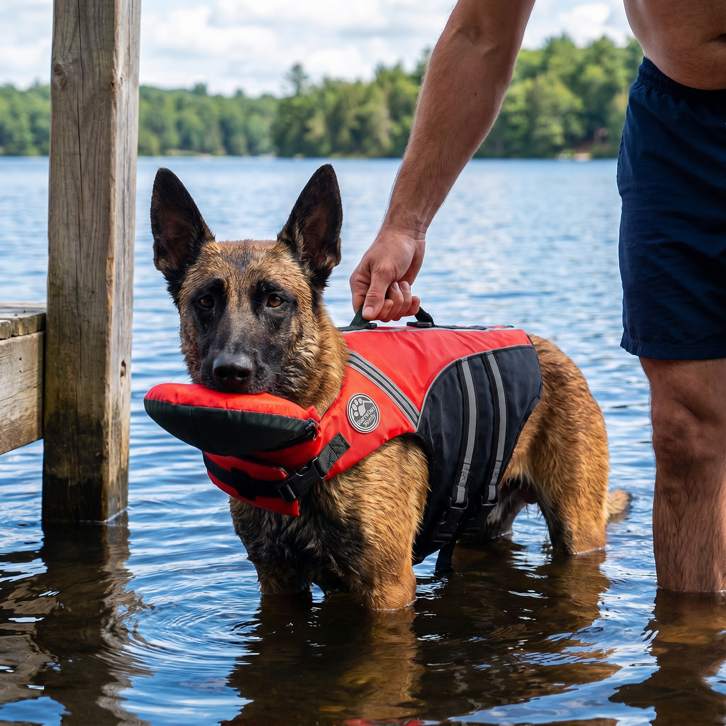Dog Safety Swim Vest with Rescue Handle