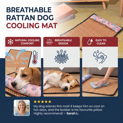 Breathable Rattan Dog Cooling Mat