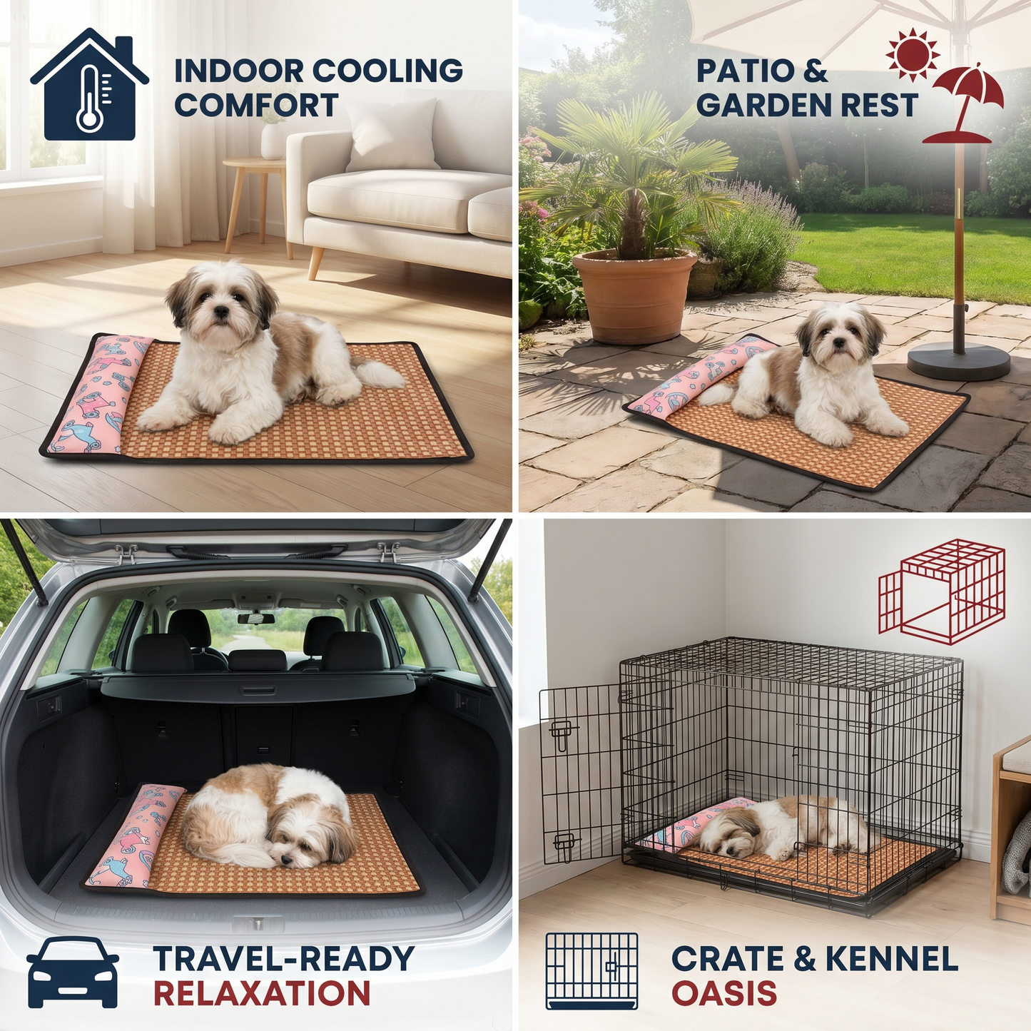 Breathable Rattan Dog Cooling Mat