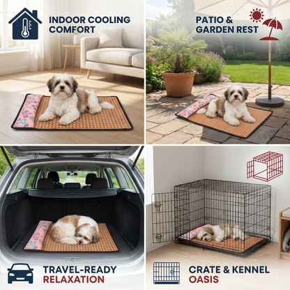Breathable Rattan Dog Cooling Mat