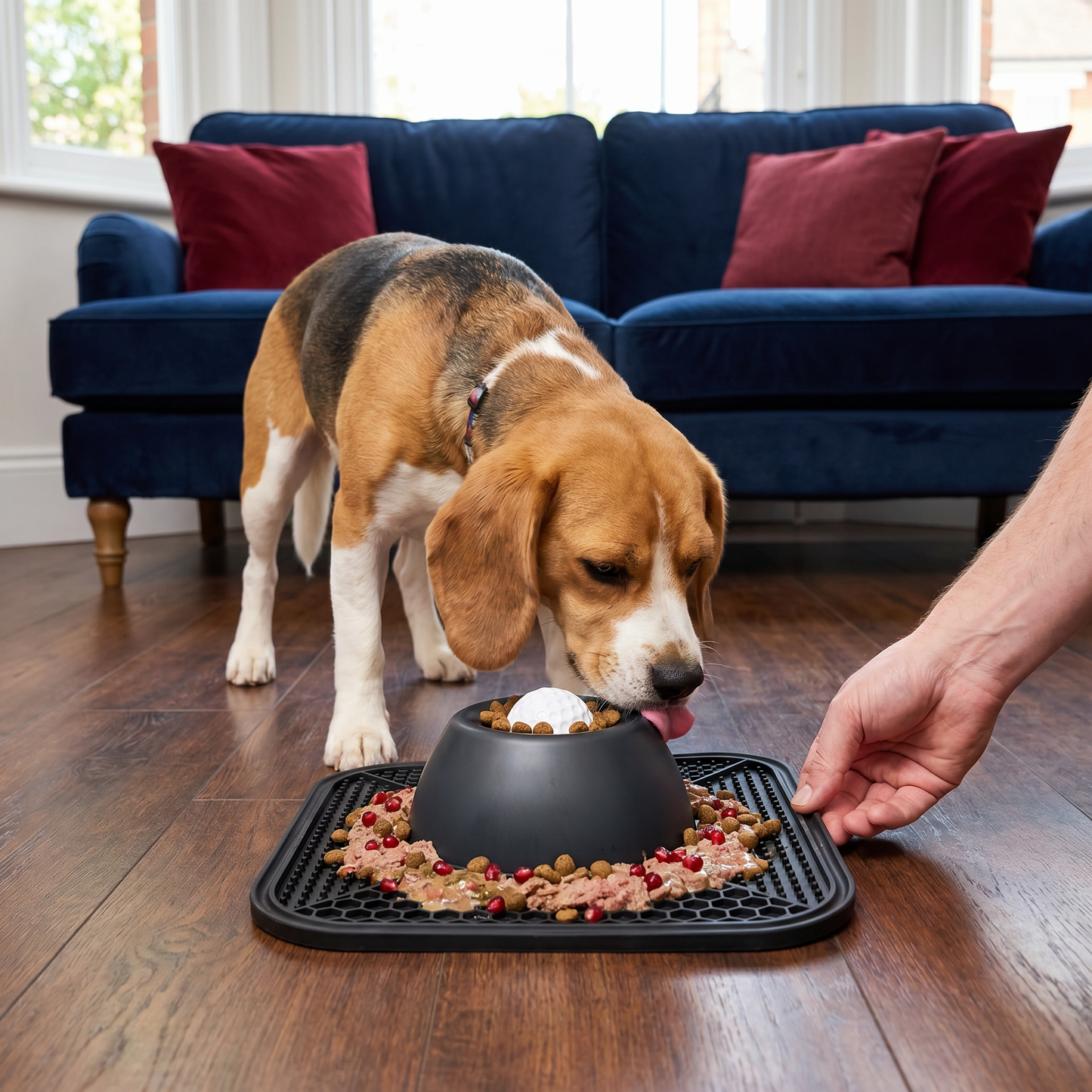2in1 Slow Feeder Dog Bowl with Lick Mat