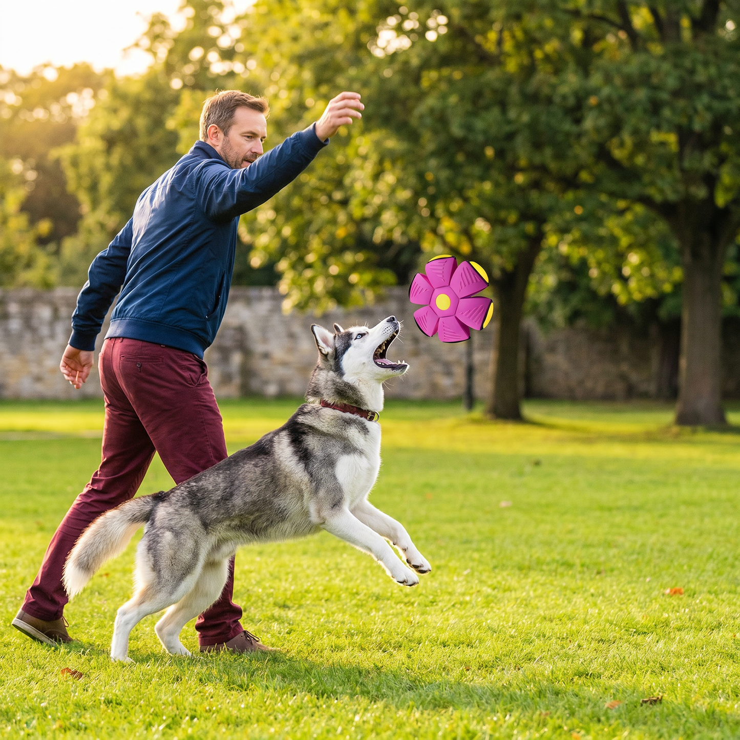 Interactive Flying Fetch Dog Ball