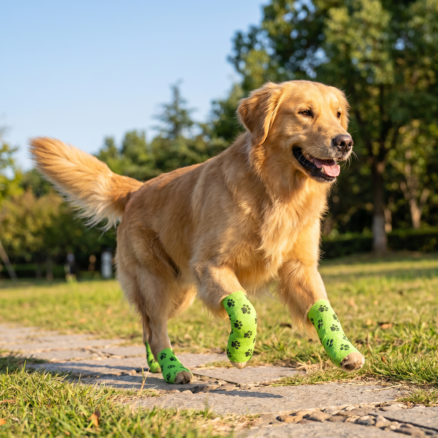 Self-Adhesive Pet Bandage Wrap for Hot Pavement & Snow Protection