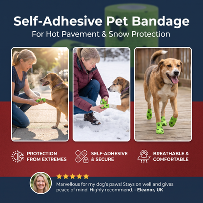 Self-Adhesive Pet Bandage Wrap for Hot Pavement & Snow Protection