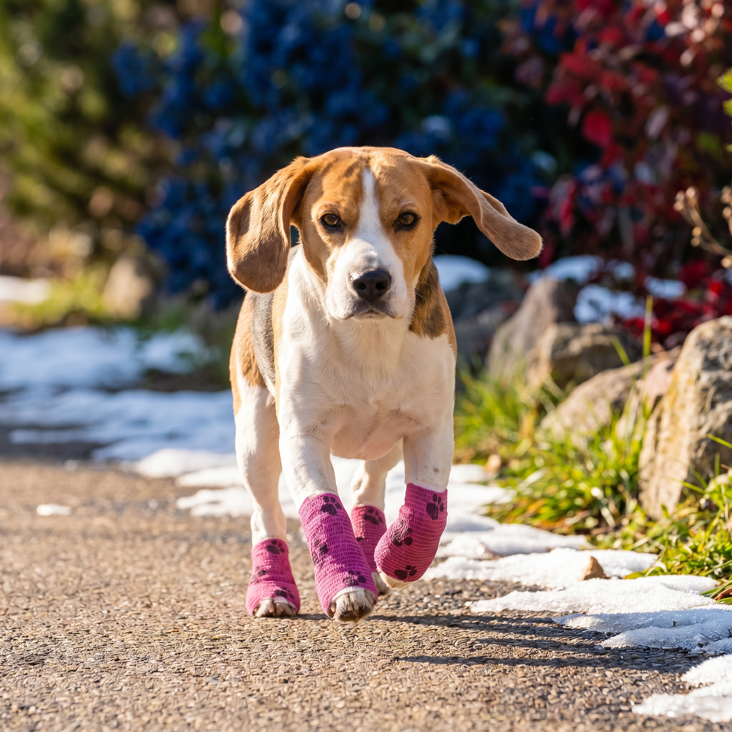 Self-Adhesive Pet Bandage Wrap for Hot Pavement & Snow Protection