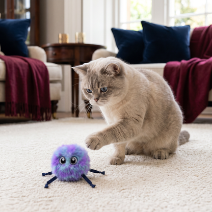 Cute Interactive Rolling Plush Cat toy