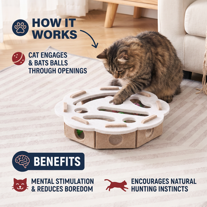Interactive Cat Puzzle Felt Box Toy