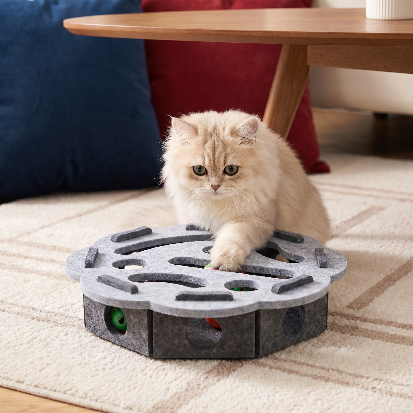 Interactive Cat Puzzle Felt Box Toy