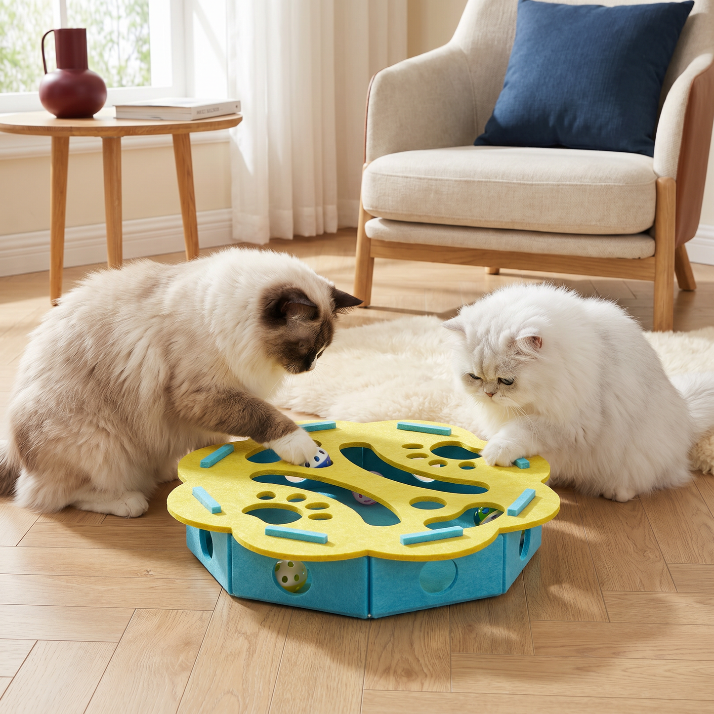 Interactive Cat Puzzle Felt Box Toy