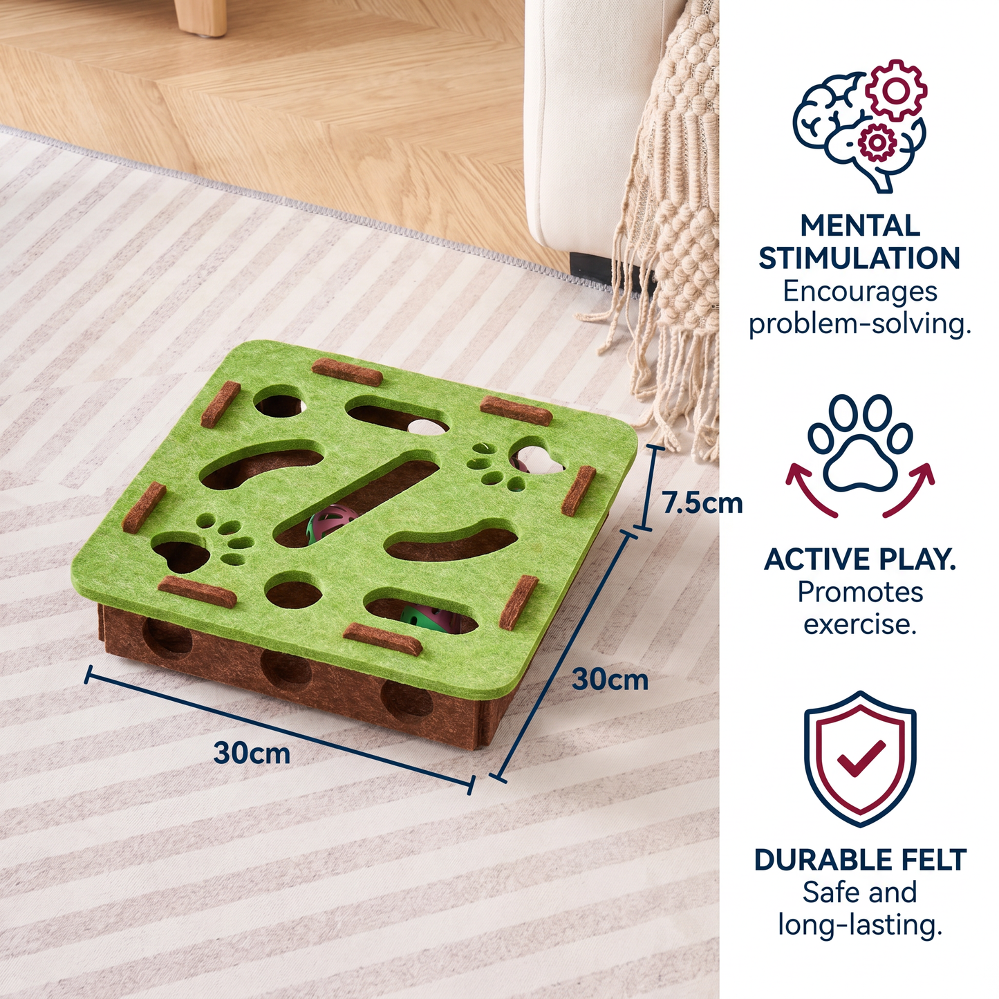 Interactive Cat Puzzle Felt Box Toy