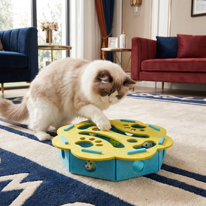 Interactive Cat Puzzle Felt Box Toy