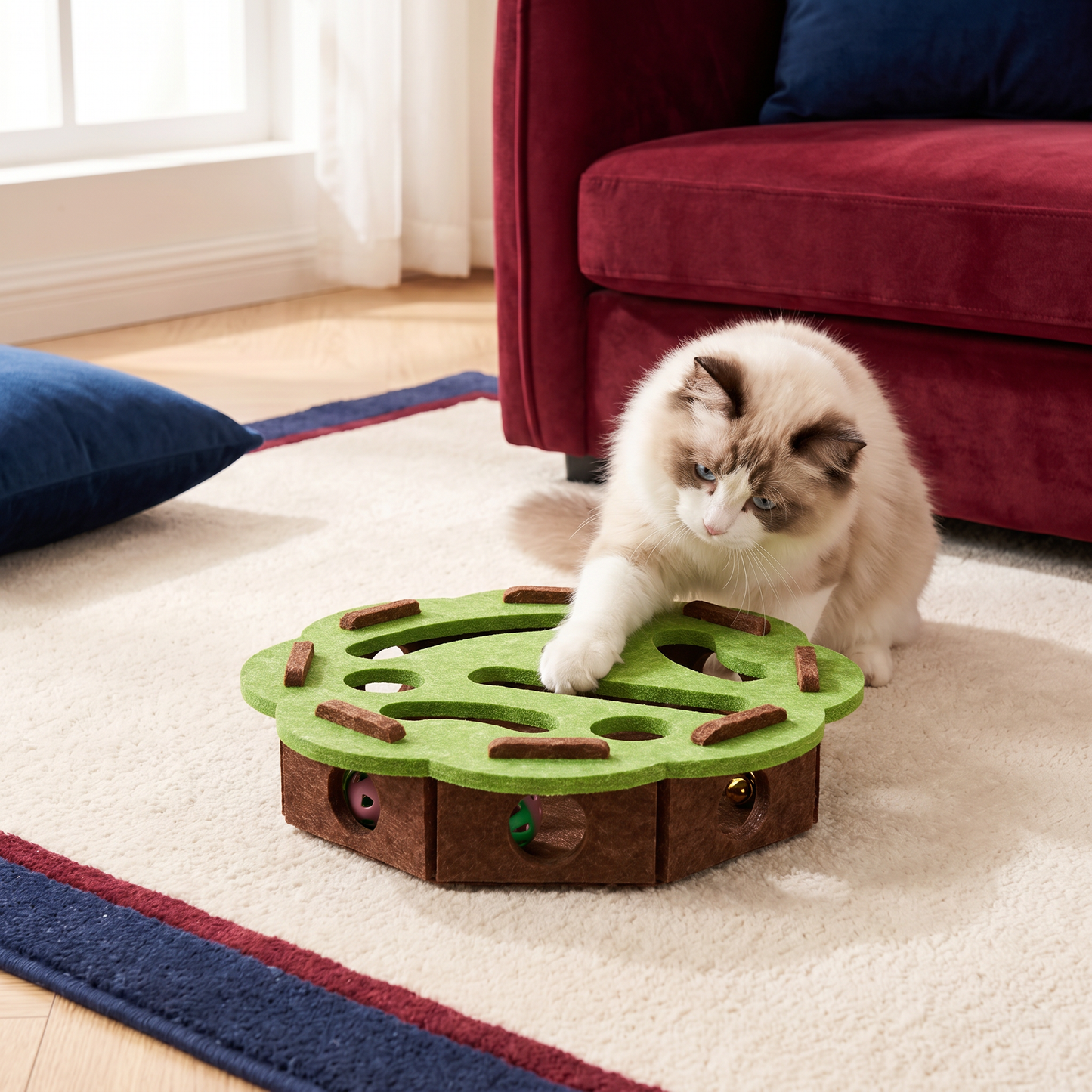 Interactive Cat Puzzle Felt Box Toy