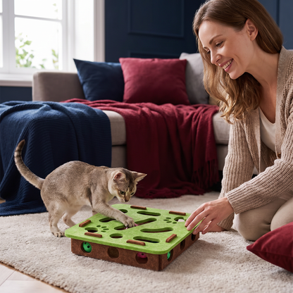 Interactive Cat Puzzle Felt Box Toy