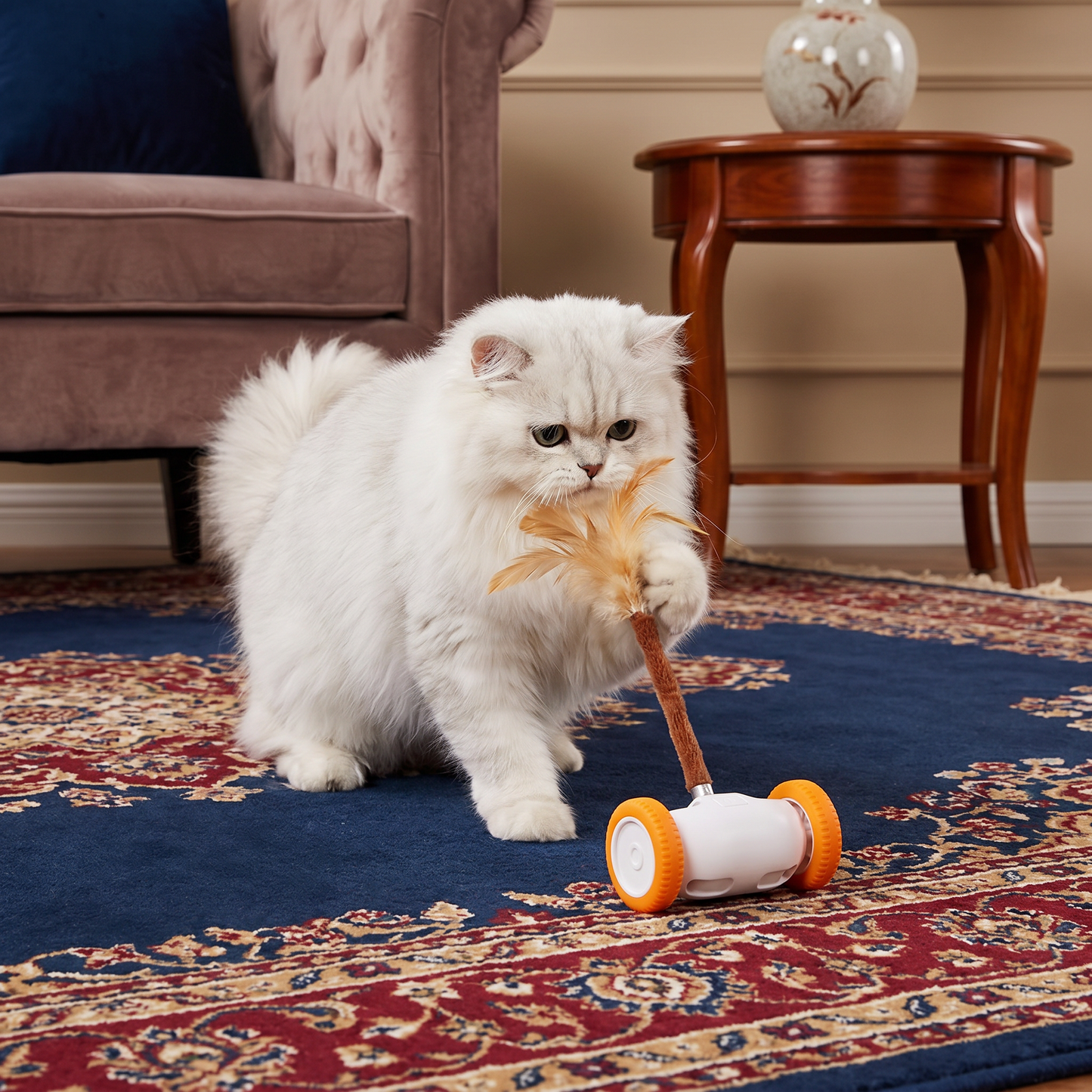 Self-Moving Feather Cat Teaser Toy